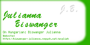 julianna biswanger business card